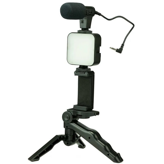 Studio kit Smartphone & Camera Vlogging Kit Video Shooting Photography Suit with Microphone LED Fill Light Mini Tripod