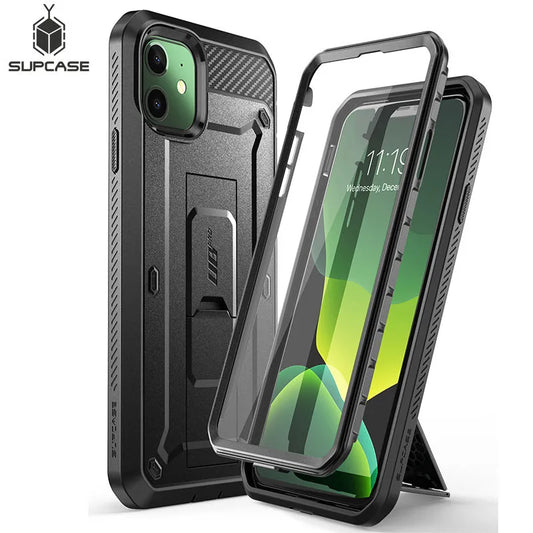 For iPhone 11 Case 6.1" (2019 Release) SUPCASE UB Pro Full-Body Rugged Holster Cover with Built-in Screen Protector & Kickstand
